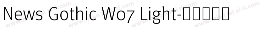 News Gothic W07 Light字体转换